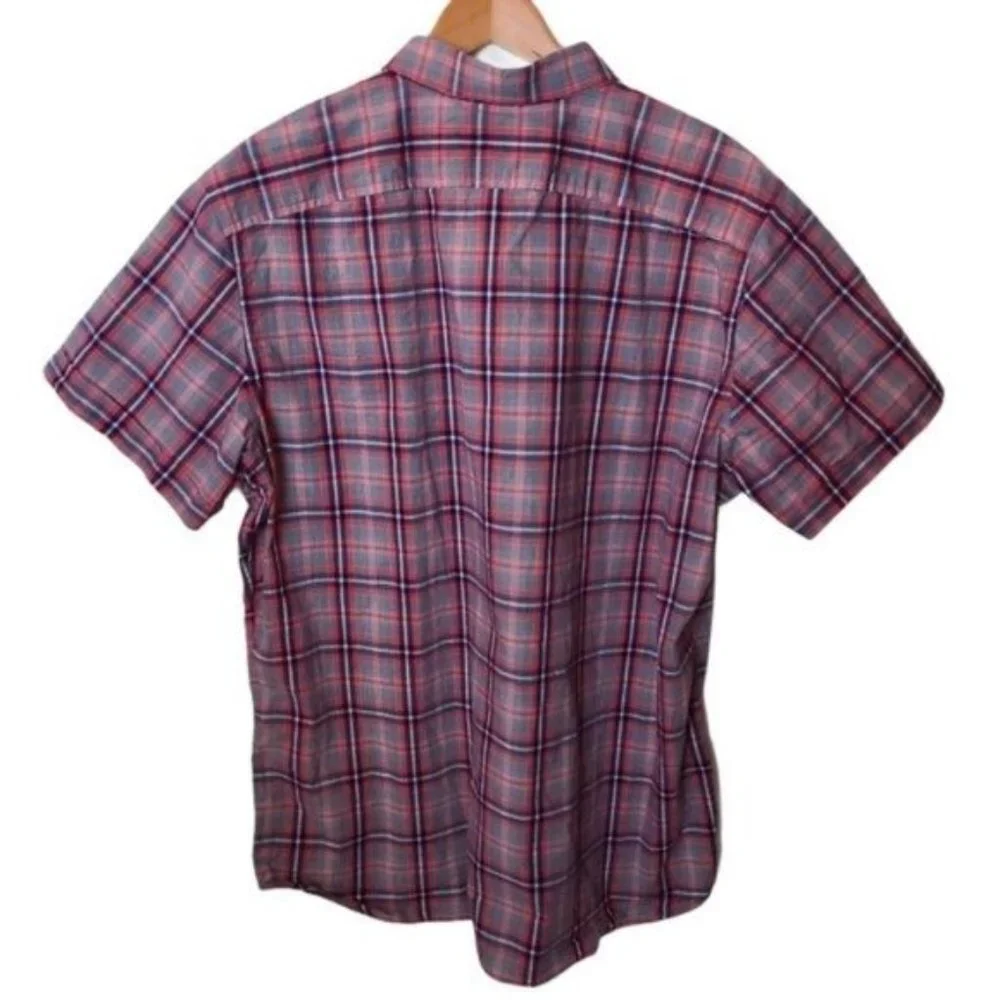 Banana Republic Plaid Short Sleeve‎ Shirt XL